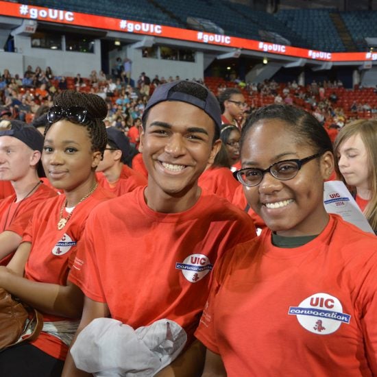 freshman students at annual UIC convocation event