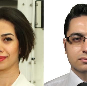 Tara Foroozan and Ali Zamani MIE PhD students  