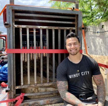 Michael Jacobson, a PhD candidate in mechanical and industrial engineering at UIC, took a break from school to help save animals and provide humanitarian aid in war-torn Ukraine 