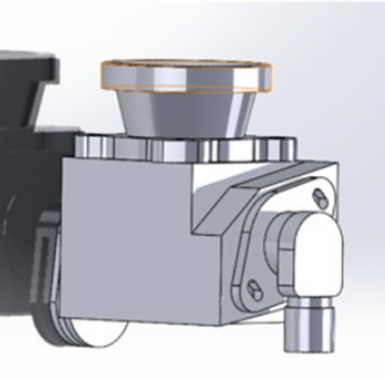 CAD drawing of a new throttle body for UIC’s SAE Formula team 