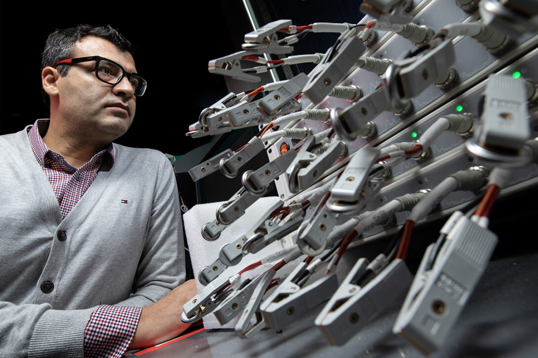 Professor Reza Shahbazian-Yassar, of mechanical and industrial engineering at UIC, and his team of researchers who are developing lithium batteries that will make electric vehicles safer, more efficient, and able to travel for longer distances between charges.